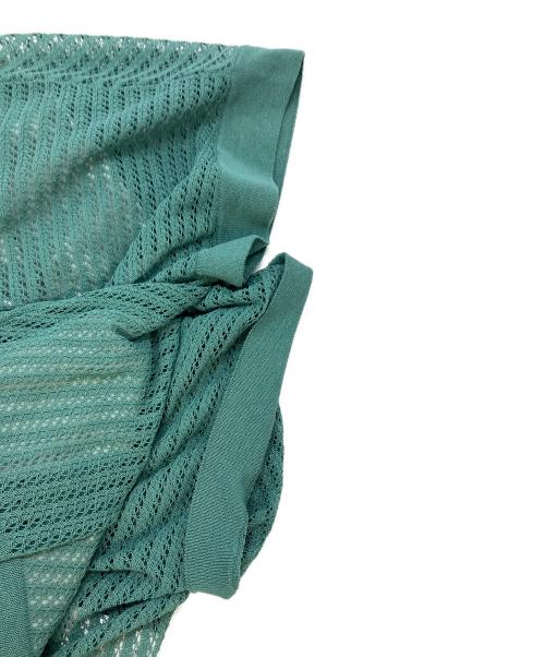 comme ca（コムサ）comme ca (コムサ) 透かし編みレース柄 レイヤードニット グリーン サイズ:SIZE5の古着・服飾アイテム