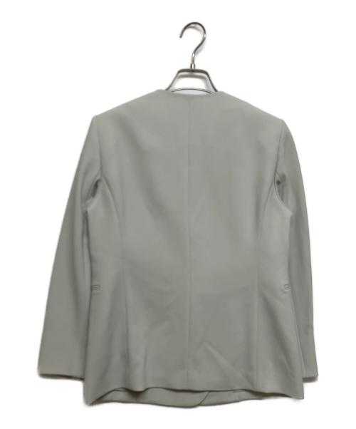 comme ca（コムサ）comme ca (コムサ) アチェローザダブルクロス ノーカラージャケット ベージュ サイズ:SIZE5の古着・服飾アイテム