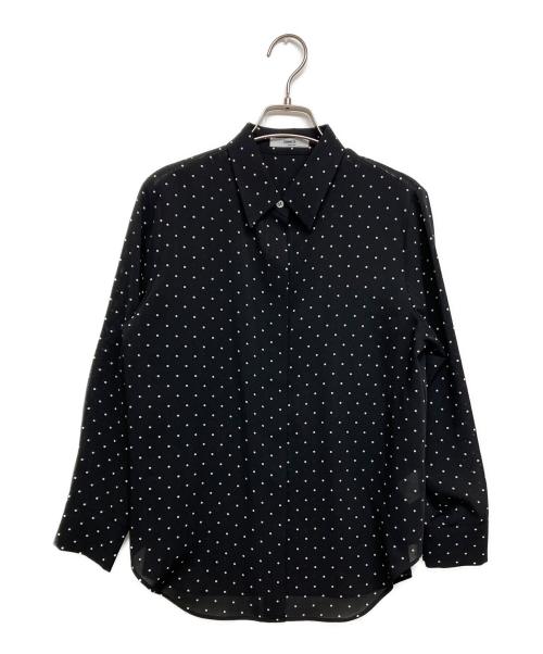 comme ca（コムサ）comme ca (コムサ) ドットプリント ボウタイシャツ ブラック サイズ:SIZE5の古着・服飾アイテム