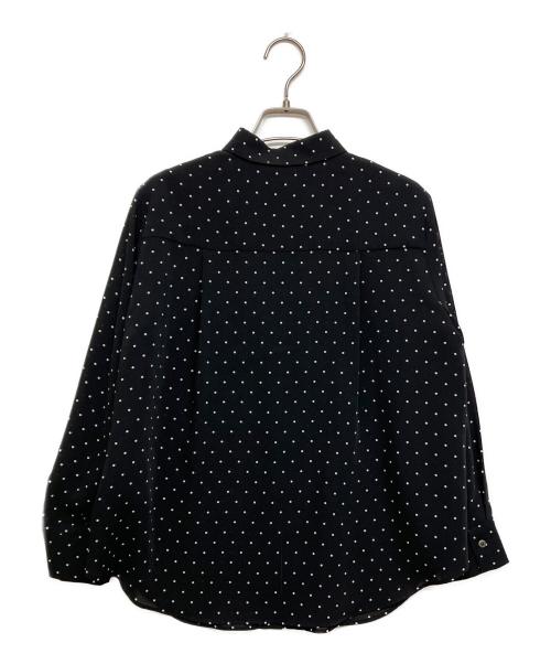 comme ca（コムサ）comme ca (コムサ) ドットプリント ボウタイシャツ ブラック サイズ:SIZE5の古着・服飾アイテム