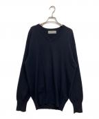 COMME des GARCONS HOMMEコムデギャルソン オム）の古着「90sウールVネックニット」｜ネイビー