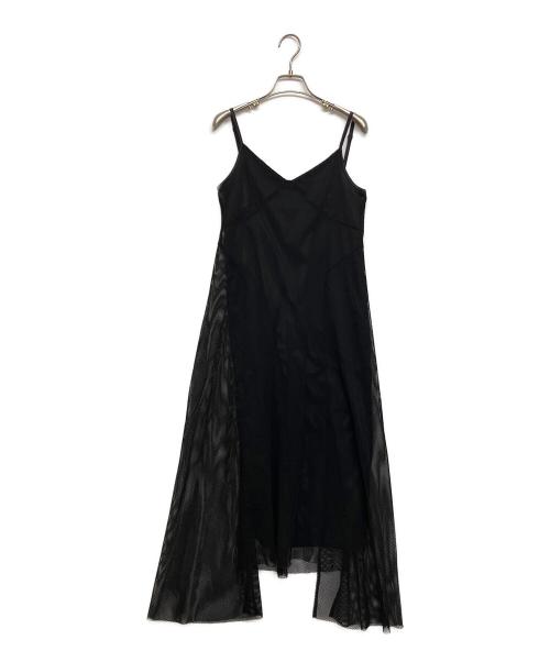 UN3D.（アンスリード）UN3D. (アンスリード) MESH ASYMME CAMI OP ブラック サイズ:SIZE36の古着・服飾アイテム