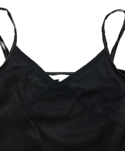 UN3D.（アンスリード）UN3D. (アンスリード) MESH ASYMME CAMI OP ブラック サイズ:SIZE36の古着・服飾アイテム