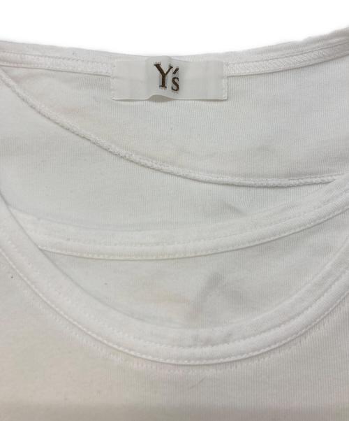 Y's（ワイズ）Y's (ワイズ) レイヤードアシメカットソー ホワイト サイズ:SIZE 3の古着・服飾アイテム