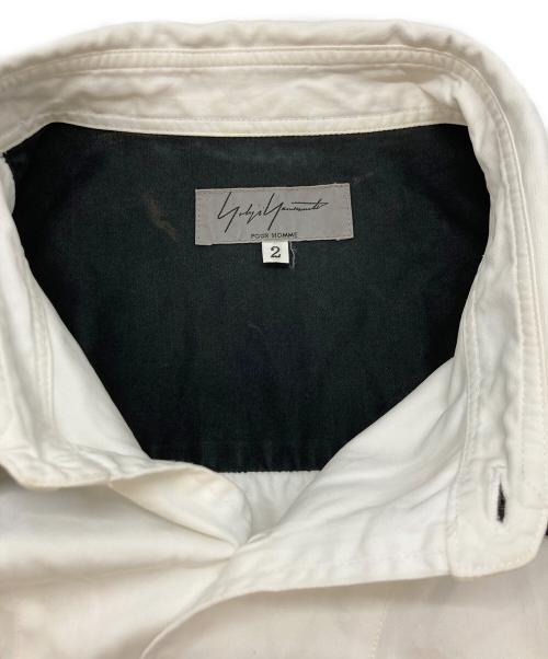 Yohji Yamamoto pour homme（ヨウジヤマモト プールオム）Yohji Yamamoto pour homme (ヨウジヤマモト プールオム) 二重襟ドレスシャツ ホワイト サイズ:SIZE 2の古着・服飾アイテム