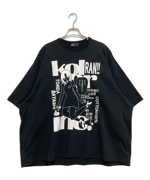 KOLOR（カラー）KOLOR (カラー) 度詰めハード天竺プリントＴシャツ ブラック サイズ:SIZE 1の古着・服飾アイテム