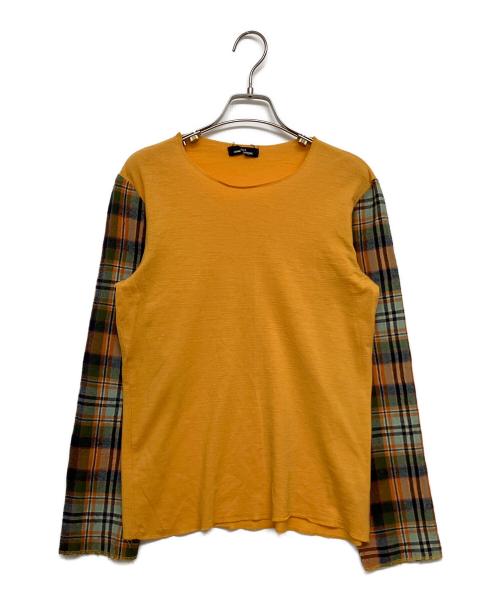 tricot COMME des GARCONS（トリココムデギャルソン）tricot COMME des GARCONS (トリココムデギャルソン) ウール縮絨タータンチェックカットソー オレンジ サイズ:不明の古着・服飾アイテム