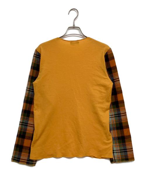 tricot COMME des GARCONS（トリココムデギャルソン）tricot COMME des GARCONS (トリココムデギャルソン) ウール縮絨タータンチェックカットソー オレンジ サイズ:不明の古着・服飾アイテム