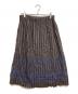 plantation (プランテーション) ストライプ巻きスカート ブラウン×ネイビー サイズ:SIZE M：6000円