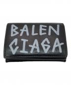 BALENCIAGAバレンシアガ）の古着「グラフィティ ミニウォレット」｜ブラック