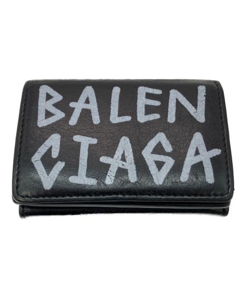 BALENCIAGA（バレンシアガ）BALENCIAGA (バレンシアガ) グラフィティ ミニウォレット ブラック サイズ:実寸サイズを参照くださいの古着・服飾アイテム