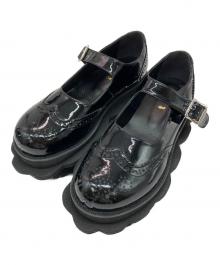 TAO COMME des GARCONS（タオ コムデギャルソン）の古着「フラワー ステアエナメルシューズ」｜ブラック