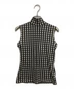 babacoババコ）の古着「Gingham Check Print High Neck6S」｜ブラック