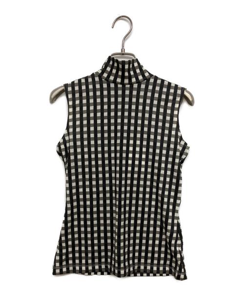 babaco（ババコ）babaco (ババコ) Gingham Check Print High Neck6S ブラック サイズ:SIZE1 未使用品の古着・服飾アイテム