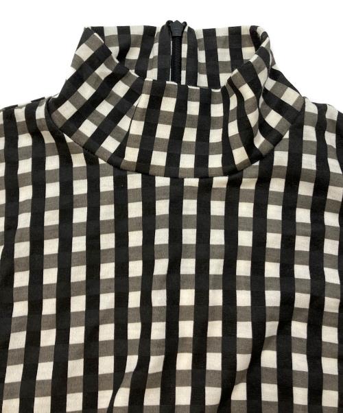 babaco（ババコ）babaco (ババコ) Gingham Check Print High Neck6S ブラック サイズ:SIZE1 未使用品の古着・服飾アイテム