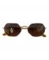 RAY-BAN（レイバン）の古着「OCTAGONAL CLASSIC」｜ゴールド×グレー