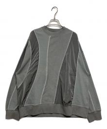 MAISON SPECIAL（メゾンスペシャル）の古着「Different Material Crew Neck Pullover ロングスリーブカットソー」｜グレー