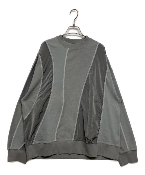 MAISON SPECIAL（メゾンスペシャル）MAISON SPECIAL (メゾンスペシャル) Different Material Crew Neck Pullover ロングスリーブカットソー グレー サイズ:SIZE1 未使用品の古着・服飾アイテム