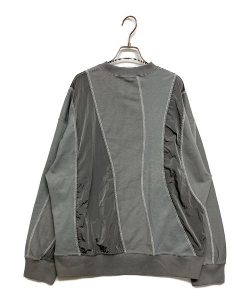 MAISON SPECIAL（メゾンスペシャル）MAISON SPECIAL (メゾンスペシャル) Different Material Crew Neck Pullover ロングスリーブカットソー グレー サイズ:SIZE1 未使用品の古着・服飾アイテム