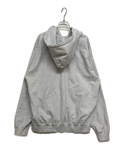 X-LARGE（エクストララージ）X-LARGE (エクストララージ) PERFORATED LEATHER LOGO ZIP UP HOODED SWEATSHIRT/ジップパーカー グレー サイズ:SIZE Lの古着・服飾アイテム