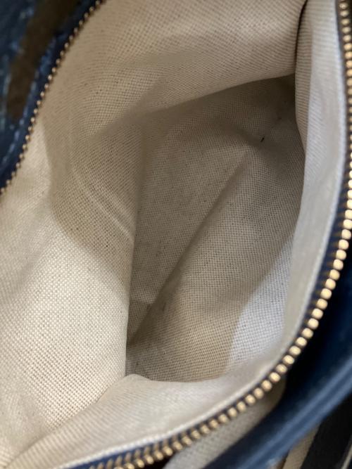 GUCCI（グッチ）GUCCI (グッチ) バンブーショッパースモールハンドバッグ ネイビー サイズ:実寸サイズを参照くださいの古着・服飾アイテム