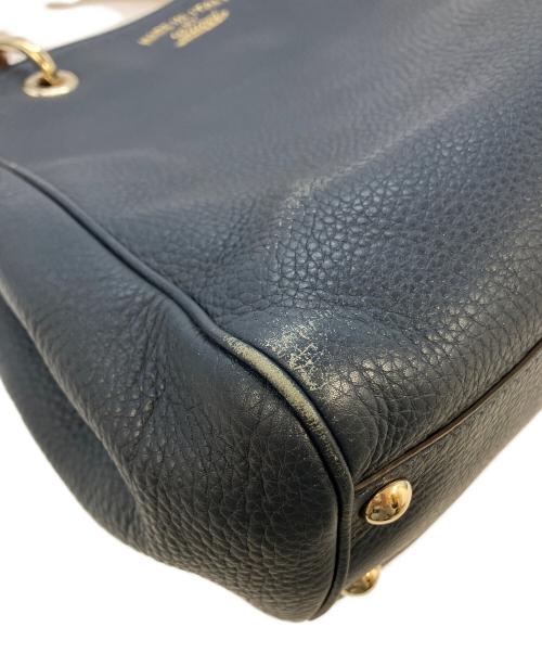 GUCCI（グッチ）GUCCI (グッチ) バンブーショッパースモールハンドバッグ ネイビー サイズ:実寸サイズを参照くださいの古着・服飾アイテム