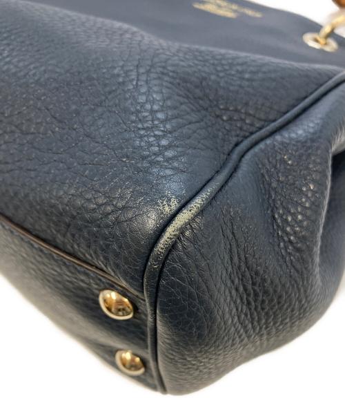 GUCCI（グッチ）GUCCI (グッチ) バンブーショッパースモールハンドバッグ ネイビー サイズ:実寸サイズを参照くださいの古着・服飾アイテム