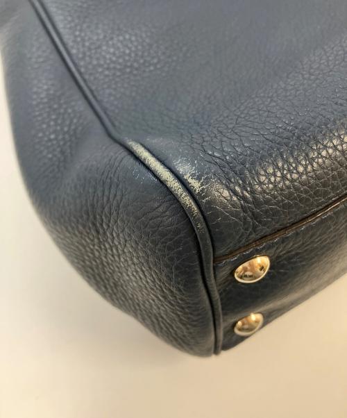 GUCCI（グッチ）GUCCI (グッチ) バンブーショッパースモールハンドバッグ ネイビー サイズ:実寸サイズを参照くださいの古着・服飾アイテム