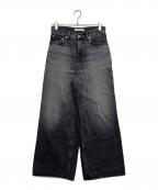 VICTIM×HAGUNヴィクティム×ヘイガン）の古着「TWIDE PIPEDENIM PANTS コラボレーションヴィンテージデニムパンツ」｜ブラック