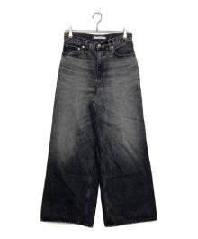 VICTIM×HAGUN（ヴィクティム×ヘイガン）の古着「TWIDE PIPEDENIM PANTS コラボレーションヴィンテージデニムパンツ」｜ブラック