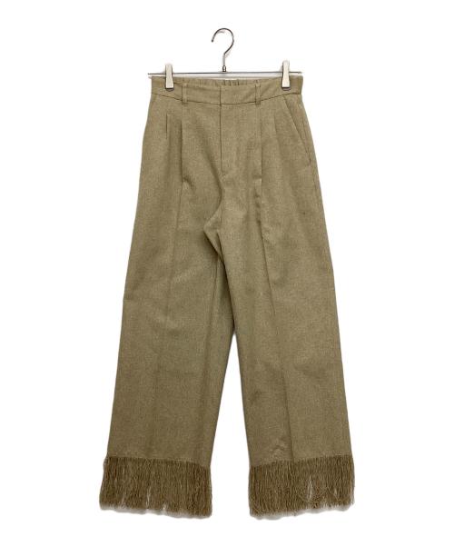 CITYSHOP（シティショップ）CITYSHOP (シティショップ) フリンジパンツ ブラウン サイズ:SIZE38の古着・服飾アイテム