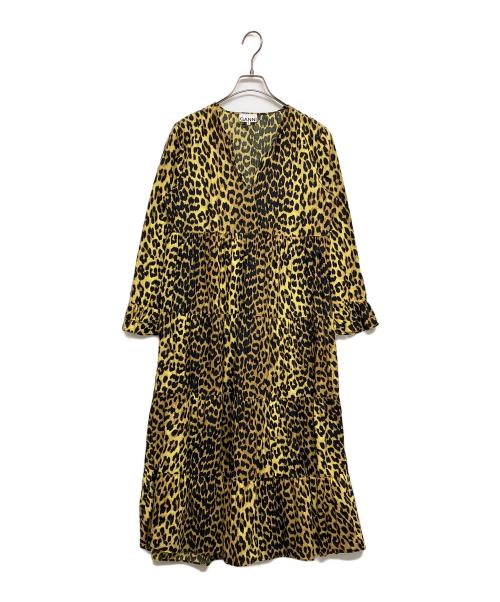 GANNI（ガニー）GANNI (ガニー) レオパードワンピース ブラウン サイズ:SIZE 34の古着・服飾アイテム