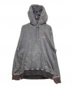 DIESELディーゼル）の古着「D-UM -RIB-NEプルオーバーパーカー」｜グレー