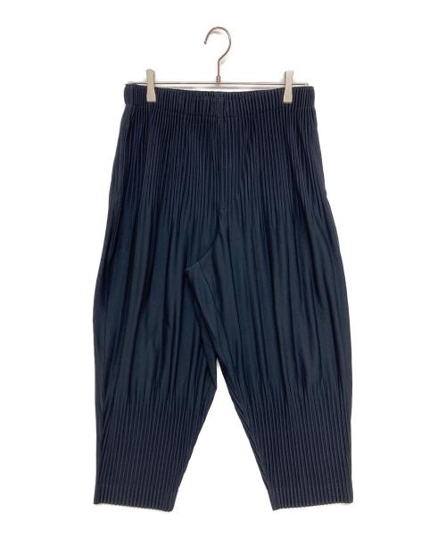 HOMME PLISSE ISSEY MIYAKE（オム プリッセ イッセイ ミヤケ）HOMME PLISSE ISSEY MIYAKE (オム プリッセ イッセイ ミヤケ) BASIC pleated tapered pants ネイビー サイズ:2の古着・服飾アイテム