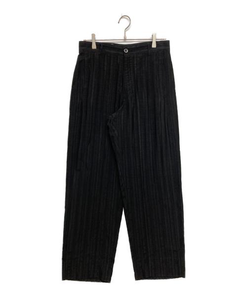 GIORGIO ARMANI（ジョルジオアルマーニ）GIORGIO ARMANI (ジョルジオアルマーニ) レーヨン×シルク ワイドパンツ ブラック サイズ:SIZE46の古着・服飾アイテム