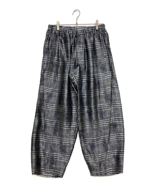 GIORGIO ARMANI（ジョルジオアルマーニ）GIORGIO ARMANI (ジョルジオアルマーニ) ビスコースリネンパンツ シルバー×ネイビー サイズ:SIZE44の古着・服飾アイテム