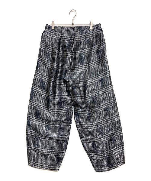 GIORGIO ARMANI（ジョルジオアルマーニ）GIORGIO ARMANI (ジョルジオアルマーニ) ビスコースリネンパンツ シルバー×ネイビー サイズ:SIZE44の古着・服飾アイテム
