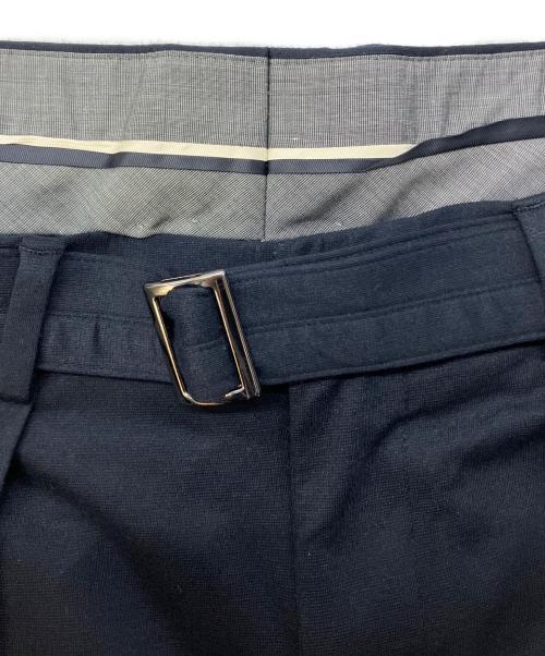 EMPORIO ARMANI（エンポリオアルマーニ）EMPORIO ARMANI (エンポリオアルマーニ) ベルテッドパンツ ネイビー サイズ:SIZE46の古着・服飾アイテム