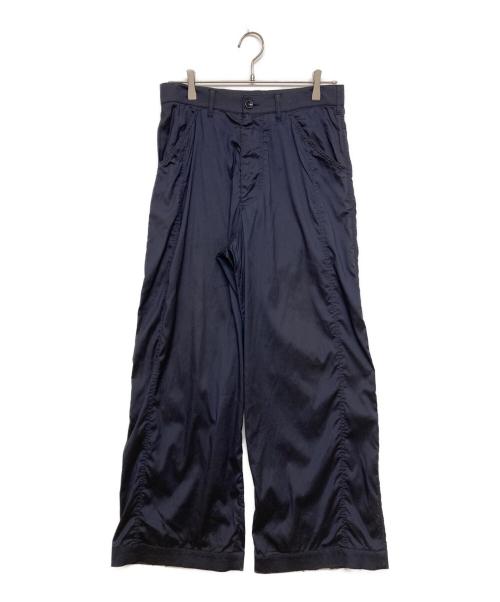 GIORGIO ARMANI（ジョルジオアルマーニ）GIORGIO ARMANI (ジョルジオアルマーニ) シルク×ナイロン パンツ ネイビー サイズ:SIZE46の古着・服飾アイテム