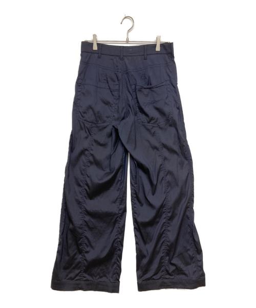 GIORGIO ARMANI（ジョルジオアルマーニ）GIORGIO ARMANI (ジョルジオアルマーニ) シルク×ナイロン パンツ ネイビー サイズ:SIZE46の古着・服飾アイテム