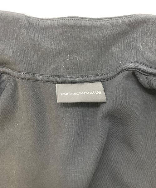 EMPORIO ARMANI（エンポリオ アルマーニ）EMPORIO ARMANI (エンポリオ アルマーニ) ダブルジャージー エンボスエンブロイダリー サイドロゴライン フルジップ トラックジャケット　6R1MF1 1JHSZ ブラック サイズ:SIZE XSの古着・服飾アイテム