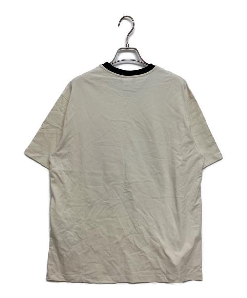 EMPORIO ARMANI（エンポリオ アルマーニ）EMPORIO ARMANI (エンポリオ アルマーニ) 半袖Tシャツ ベージュ×ネイビー サイズ:SIZE Mの古着・服飾アイテム