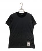 EMPORIO ARMANIエンポリオ アルマーニ）の古着「型押しデザインTシャツ」｜ブラック