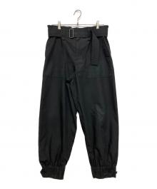 ISSEY MIYAKE MEN（イッセイミヤケメン）の古着「ベルテッドベイカーパンツ」｜ブラック