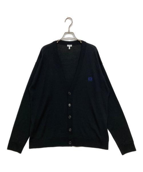 LOEWE（ロエベ）LOEWE (ロエベ) アナグラム刺繍カーディガン ブラック サイズ:Lの古着・服飾アイテム