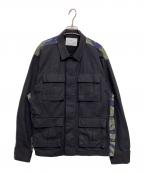 TOGA VIRILISトーガ ビリリース）の古着「CAMOUFLAGE BLOUSON/カモフラージュブルゾン」｜ネイビー