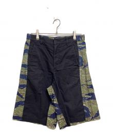 TOGA VIRILIS（トーガ ビリリース）の古着「CAMOUFLAGE SHORT PANTS/カモフラージュショートパンツ」｜ネイビー×カーキ