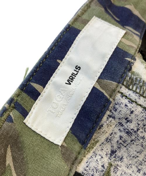 TOGA VIRILIS（トーガ ビリリース）TOGA VIRILIS (トーガ ビリリース) CAMOUFLAGE SHORT PANTS/カモフラージュショートパンツ ネイビー×カーキ サイズ:46の古着・服飾アイテム
