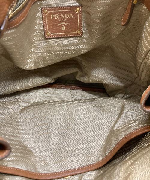 PRADA（プラダ）PRADA (プラダ) ヴィッテロダイノ トートバッグ ブラウン サイズ:実寸サイズをご参照下さい。の古着・服飾アイテム