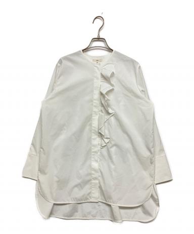 中古・古着通販】YORI (ヨリ) フリルブラウス ホワイト サイズ:SIZE 38